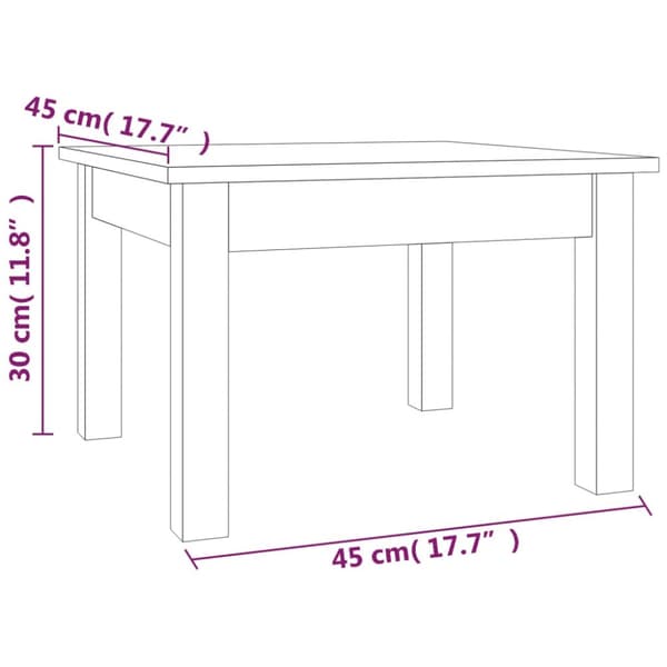 Soffbord 45x45x30 cm massiv furu