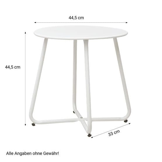 Soffbord - Rund I Metall - Vit