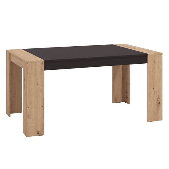 Sofabord - 154x90 Cm - Natur Og Sort