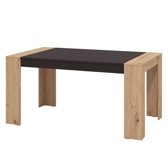 Sofabord - 154x90 Cm - Natur Og Sort
