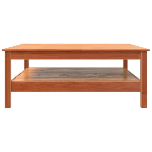 vidaXL Soffbord vaxbrun 100x100x40 cm massiv furu
