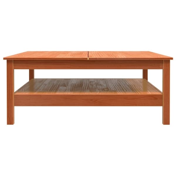 vidaXL Soffbord vaxbrun 100x100x40 cm massiv furu