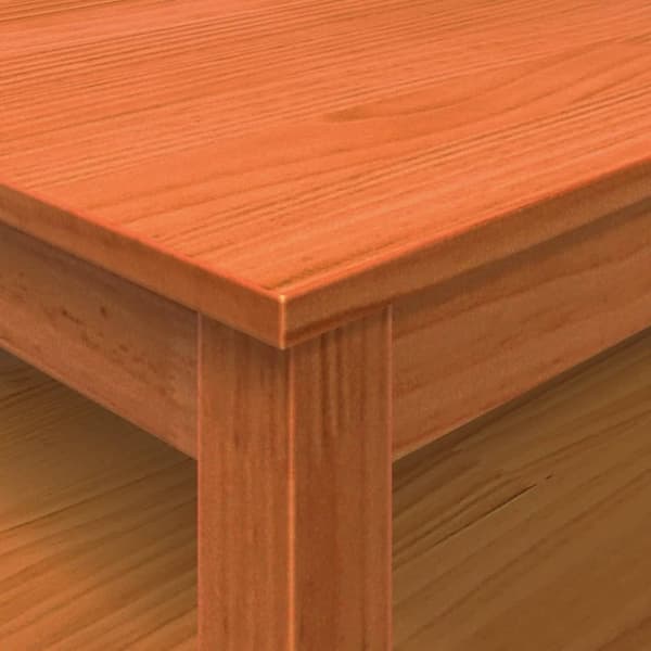 vidaXL Soffbord vaxbrun 100x100x40 cm massiv furu