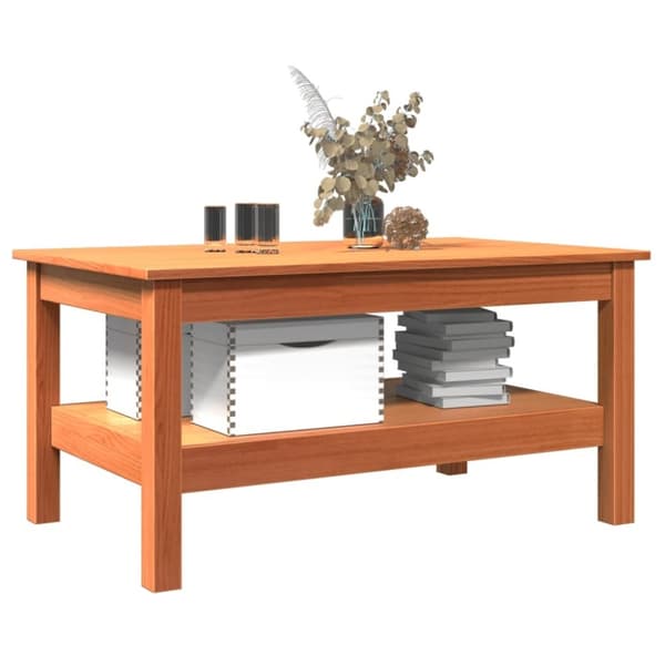 vidaXL sofabord 80x50x40 cm massivt fyrretræ gyldenbrun