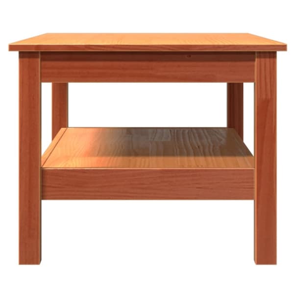 vidaXL sofabord 80x50x40 cm massivt fyrretræ gyldenbrun