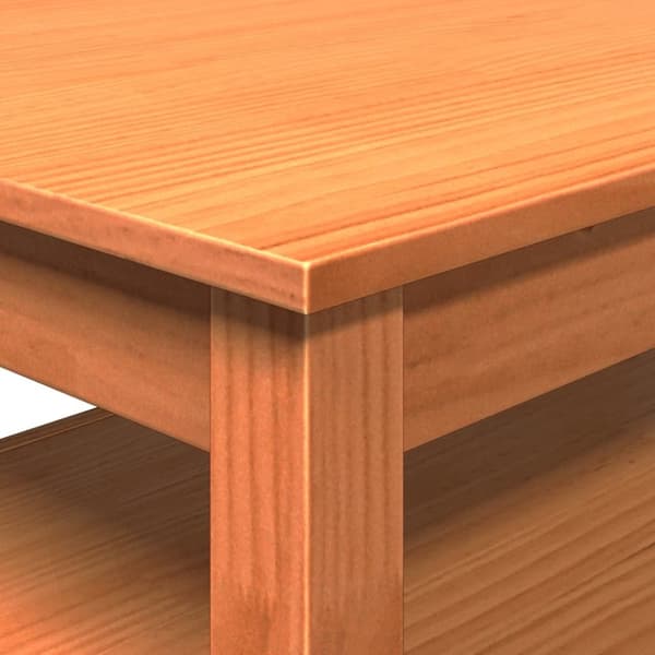 vidaXL sofabord 80x50x40 cm massivt fyrretræ gyldenbrun