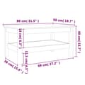 Miniatyrbillede 9 af 10: vidaXL sofabord 80x50x40 cm massivt fyrretræ gyldenbrun