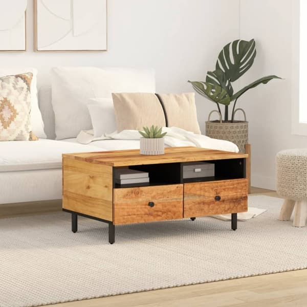 vidaXL sofabord 80x54x40 cm massivt akacietræ
