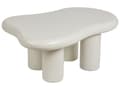 Miniatyrbilde 4 av 6: Sofabord Hvit MDF PVC 100 x 70 x 40 cm Oval form Moderne design Minimalistisk stil Stue Salongbord