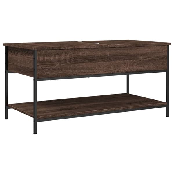 vidaXL Salongbord brun eik 100x50x50 cm konstruert tre og metall