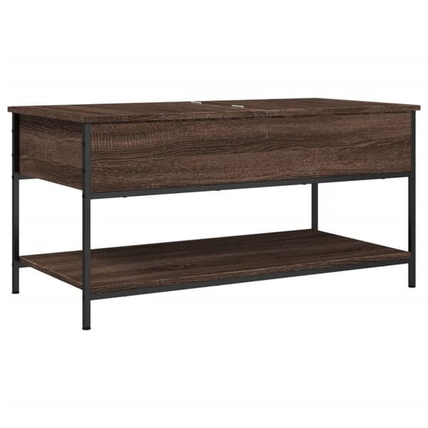 vidaXL Salongbord brun eik 100x50x50 cm konstruert tre og metall