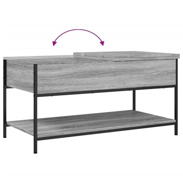 vidaXL sofabord 100x50x50 cm konstrueret træ og metal grå sonoma-eg