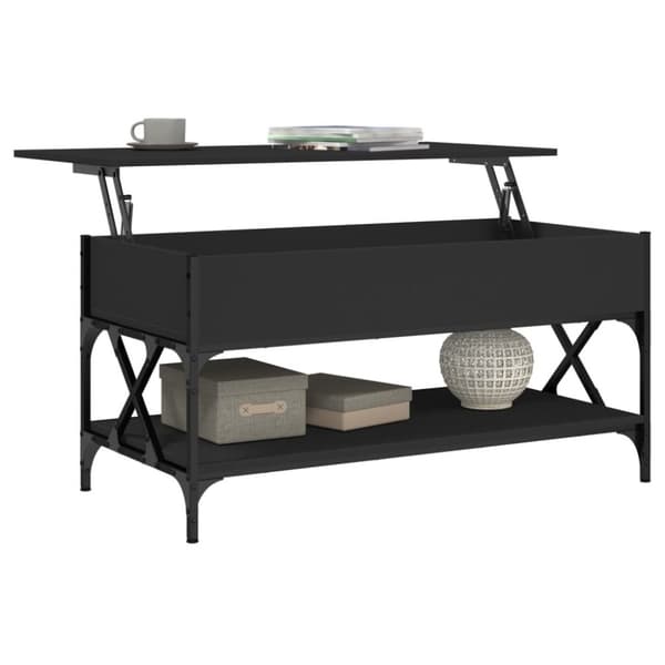 vidaXL sofabord 100x50x50 cm konstrueret træ og metal sort