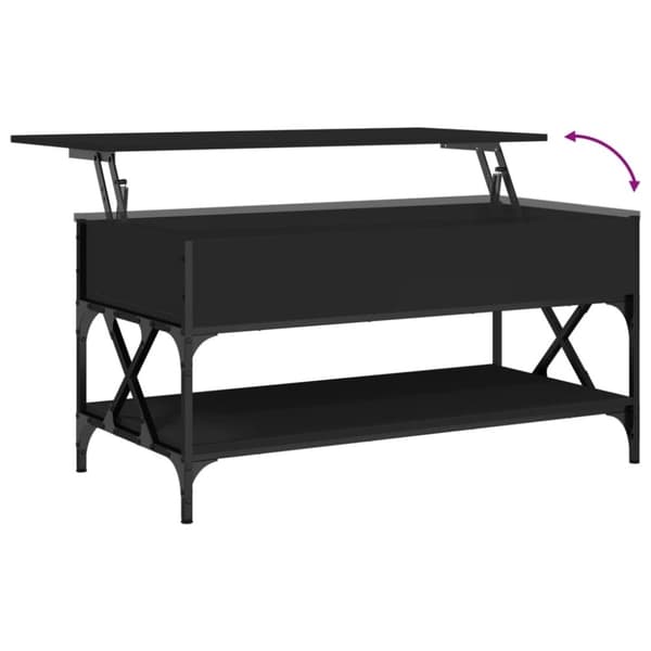 vidaXL sofabord 100x50x50 cm konstrueret træ og metal sort