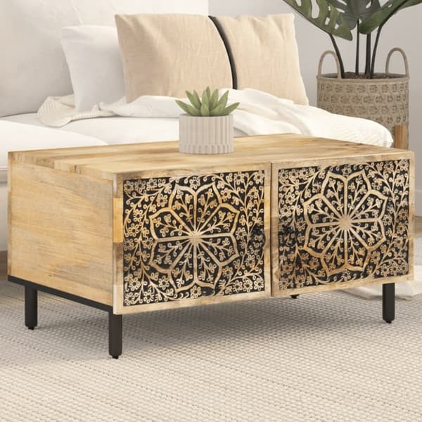 vidaXL sofabord 80x50x40 cm massivt mangotræ