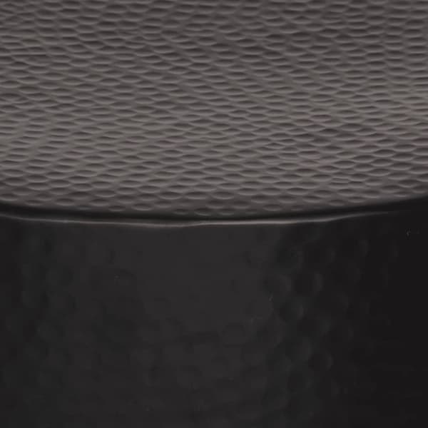 vidaXL Soffbord hamrad aluminium Ø 50x30 cm svart
