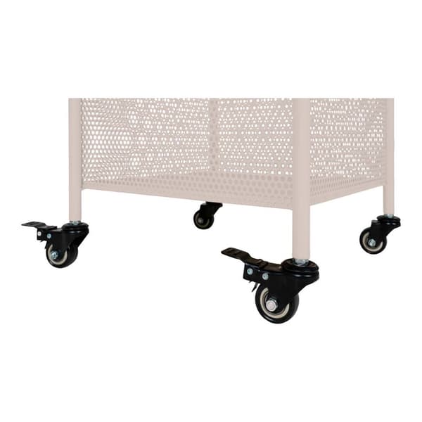 Torres vagn metall 3 hyllor sandfärgad.