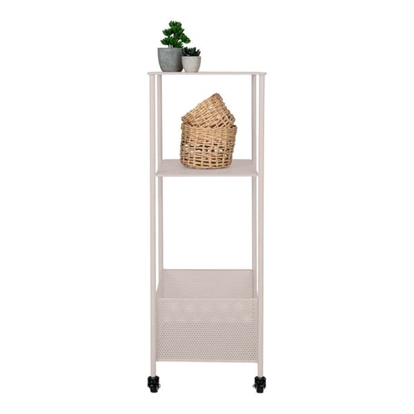 Torres vognmetall 3 hyller sandfarget.