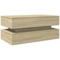Miniatyrbilde 9 av 11: vidaXL Salongbord med LED-lys sonoma eik 90x50x40 cm