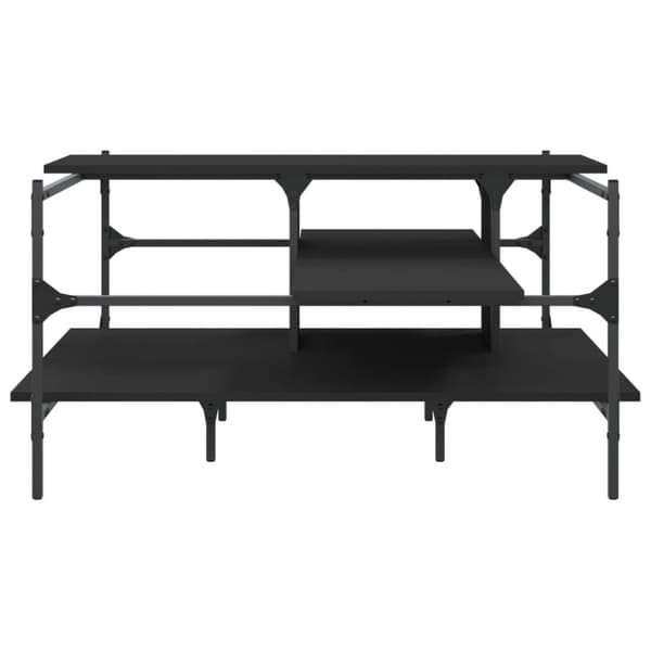 vidaXL Soffbord svart 100x100x48,5 cm konstruerat trä