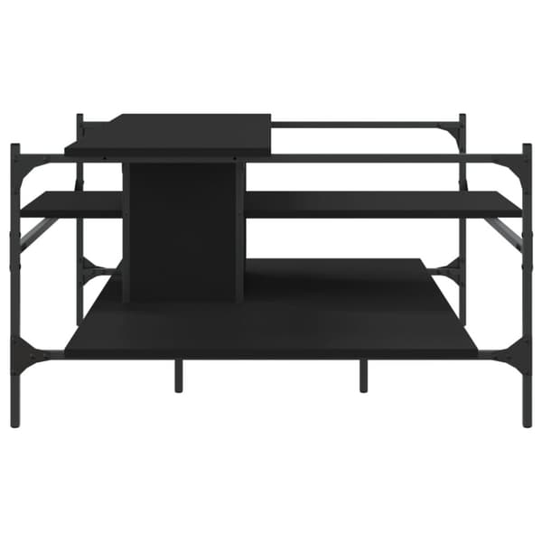 vidaXL Soffbord svart 100x100x48,5 cm konstruerat trä