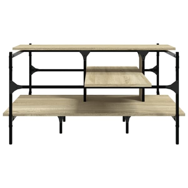 vidaXL Sohvapöytä Sonoma-tammi 100x100x48,5 cm tekninen puu