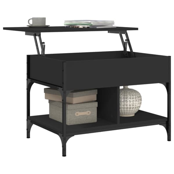 vidaXL sofabord 70x50x50 cm konstrueret træ sort