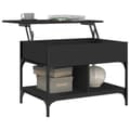 Miniatyrbillede 3 af 11: vidaXL sofabord 70x50x50 cm konstrueret træ sort
