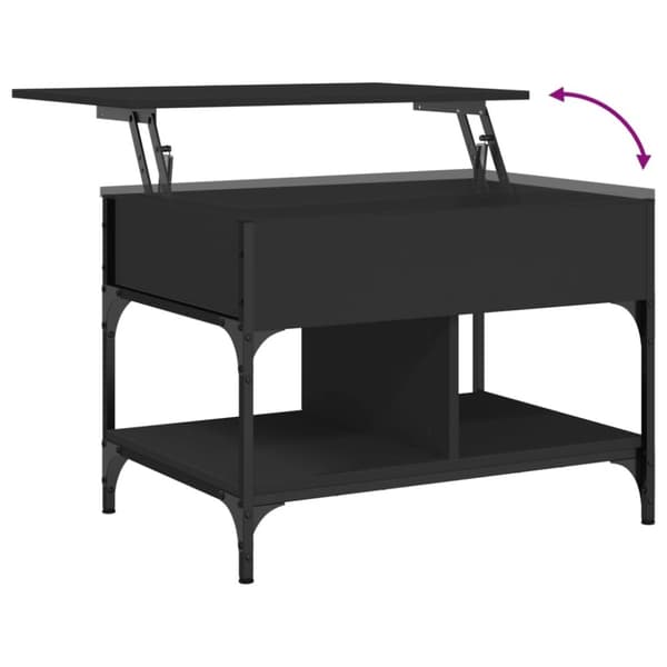 vidaXL sofabord 70x50x50 cm konstrueret træ sort
