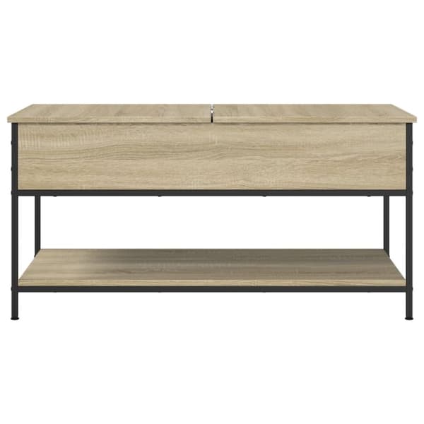 vidaXL sofabord 100x50x50 cm konstrueret træ og metal sonoma-eg