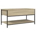 Miniatyrbillede 6 af 11: vidaXL sofabord 100x50x50 cm konstrueret træ og metal sonoma-eg