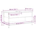 Miniatyrbillede 10 af 11: vidaXL sofabord 100x50x50 cm konstrueret træ og metal sonoma-eg