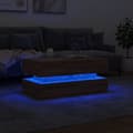 Miniatyrbillede 5 af 11: vidaXL sofabord med LED-lys 90x50x40 cm brun egetræsfarve