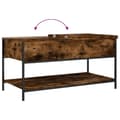 Miniatyrbillede 7 af 11: vidaXL sofabord 100x50x50 cm konstrueret træ og metal røget eg