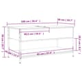 Miniatyrbillede 10 af 11: vidaXL sofabord 100x50x50 cm konstrueret træ og metal røget eg