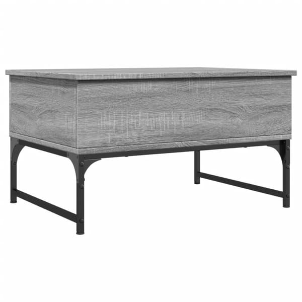vidaXL Soffbord grå sonoma 70x50x40 cm konstruerat trä och metall