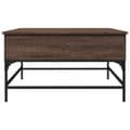 Miniatyrbillede 5 af 11: vidaXL sofabord 80x80x45 cm konstrueret træ og metal brunt eg