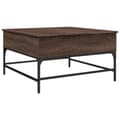 Miniatyrbillede 6 af 11: vidaXL sofabord 80x80x45 cm konstrueret træ og metal brunt eg