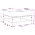 Miniatyrbillede 10 af 11: vidaXL sofabord 80x80x45 cm konstrueret træ og metal brunt eg