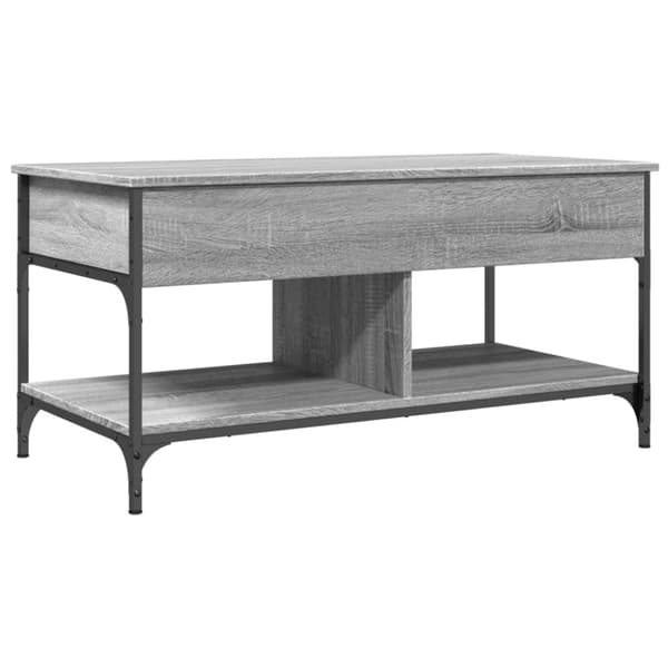 vidaXL sofabord 100x50x50 cm konstrueret træ og metal grå sonoma-eg