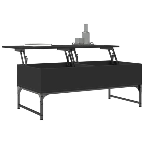 vidaXL sofabord 100x50x40 cm konstrueret træ og metal sort