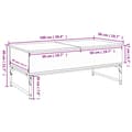 Miniatyrbillede 10 af 11: vidaXL sofabord 100x50x40 cm konstrueret træ og metal sort