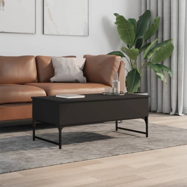 vidaXL sofabord 100x50x40 cm konstrueret træ og metal sort