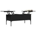 Miniatyrbillede 3 af 11: vidaXL sofabord 100x50x45 cm konstrueret træ og metal sort
