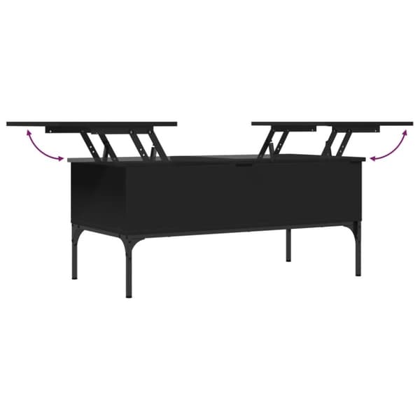 vidaXL sofabord 100x50x45 cm konstrueret træ og metal sort