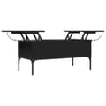 Miniatyrbillede 7 af 11: vidaXL sofabord 100x50x45 cm konstrueret træ og metal sort
