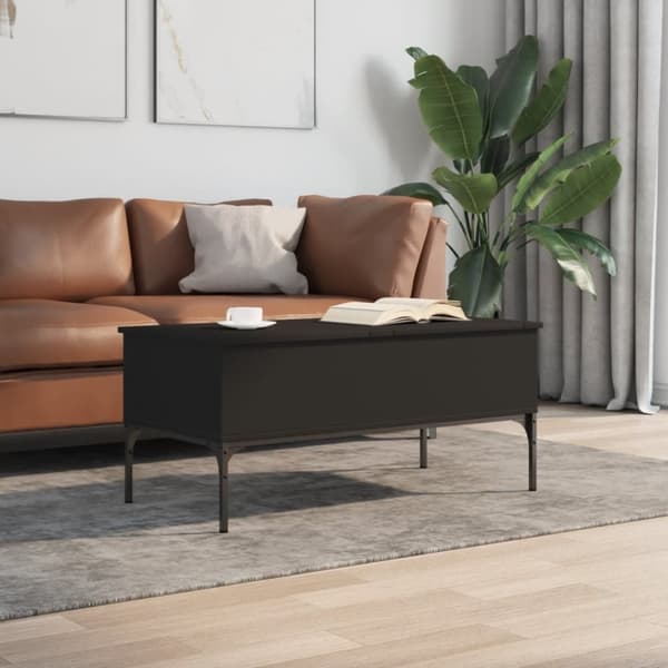vidaXL sofabord 100x50x45 cm konstrueret træ og metal sort