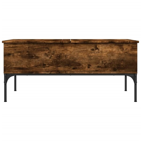 vidaXL Soffbord rökfärgad ek 100x50x45 cm konstruerat trä och metall