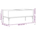 Miniatyrbillede 10 af 11: vidaXL sofabord 100x50x45 cm konstrueret træ og metal brunt egetræ
