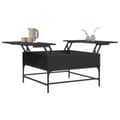 Miniatyrbillede 3 af 11: vidaXL sofabord 80x80x45 cm konstrueret træ og metal sort
